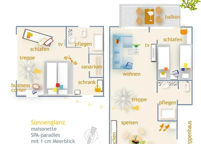 De Luxe Maisonette Sonnenglanz アパート ノルダーナイ
